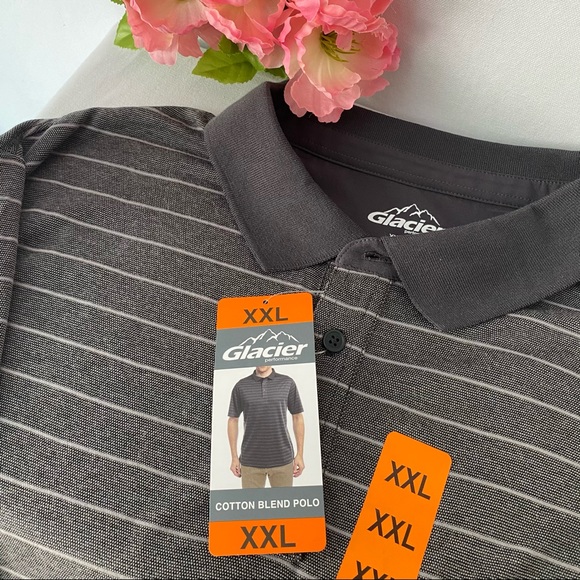 Glacier Men’s soft cotton blend polo shirt,NWT - Picture 5 of 7